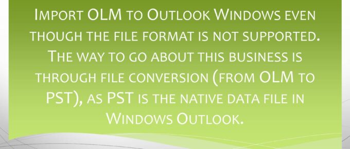 how to import olm to outlook windows