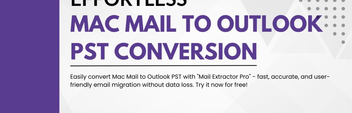 Convert Mac Mail to Outlook Pst in a Jiffy!